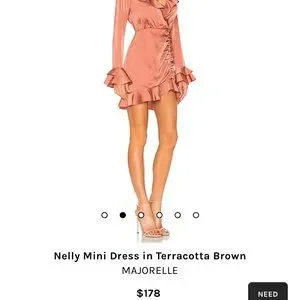 Revolve Majorelle Nelly mini dress terracotta brown S